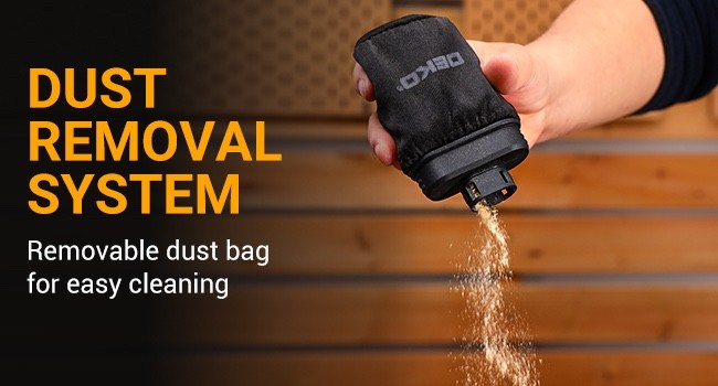 20V Cordless Random Orbital Sander 125mm 6000-13000RPM 15 Sandpaper Dust Port