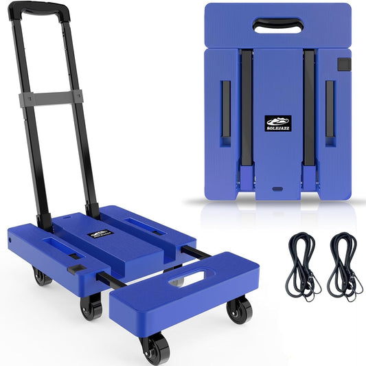 Folding Hand Truck 500lb Heavy Duty Portable Dolly Cart Wheels Collapsible Fold
