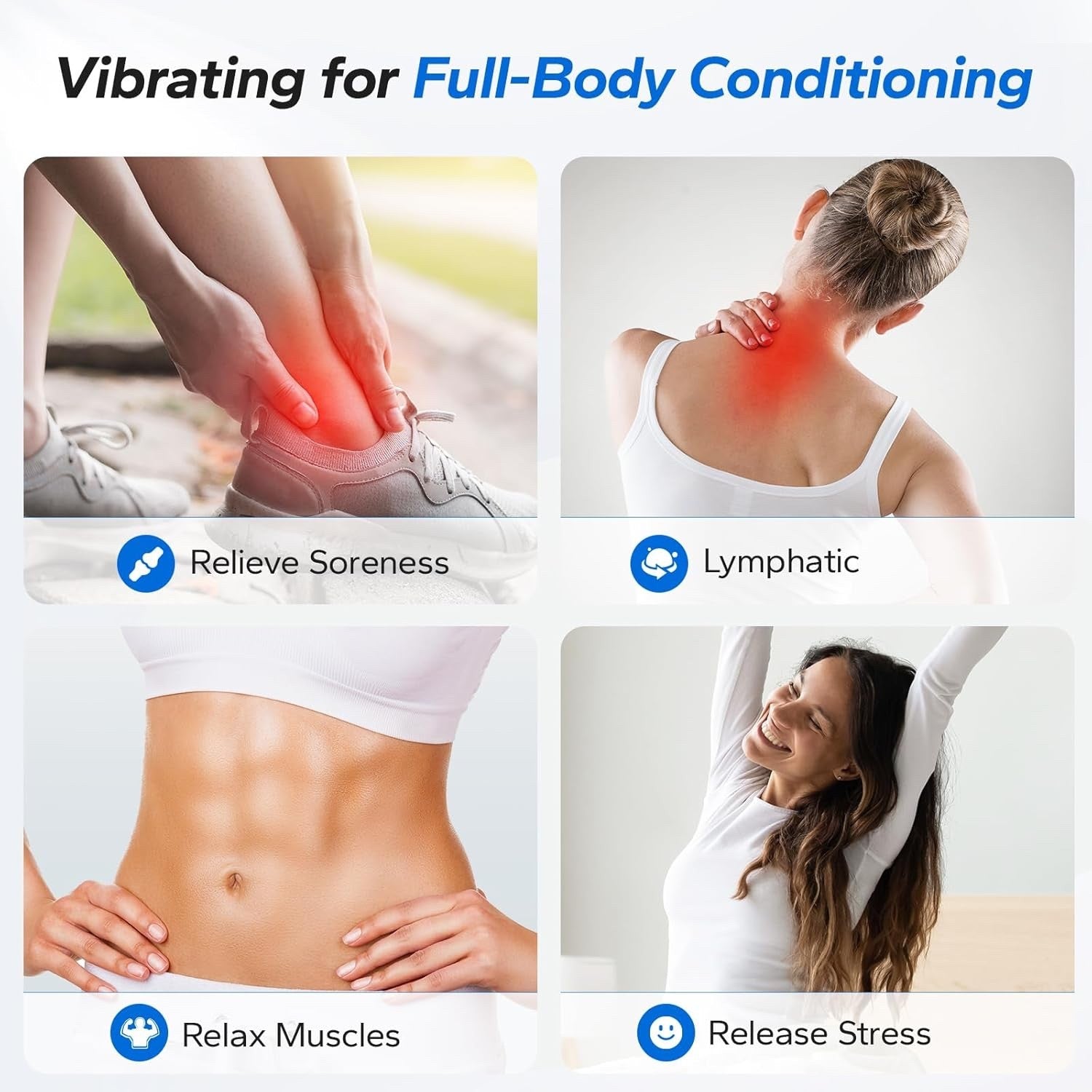 Vibration Plate Exercise Machine Whole Body Workout Weight Loss Fitness Bluetoot