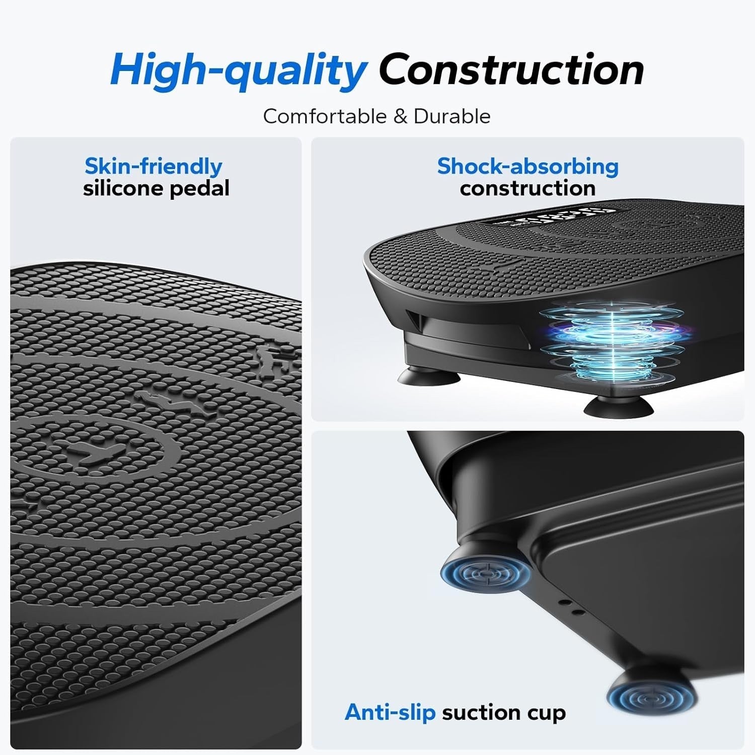 Vibration Plate Exercise Machine Whole Body Workout Weight Loss Fitness Bluetoot