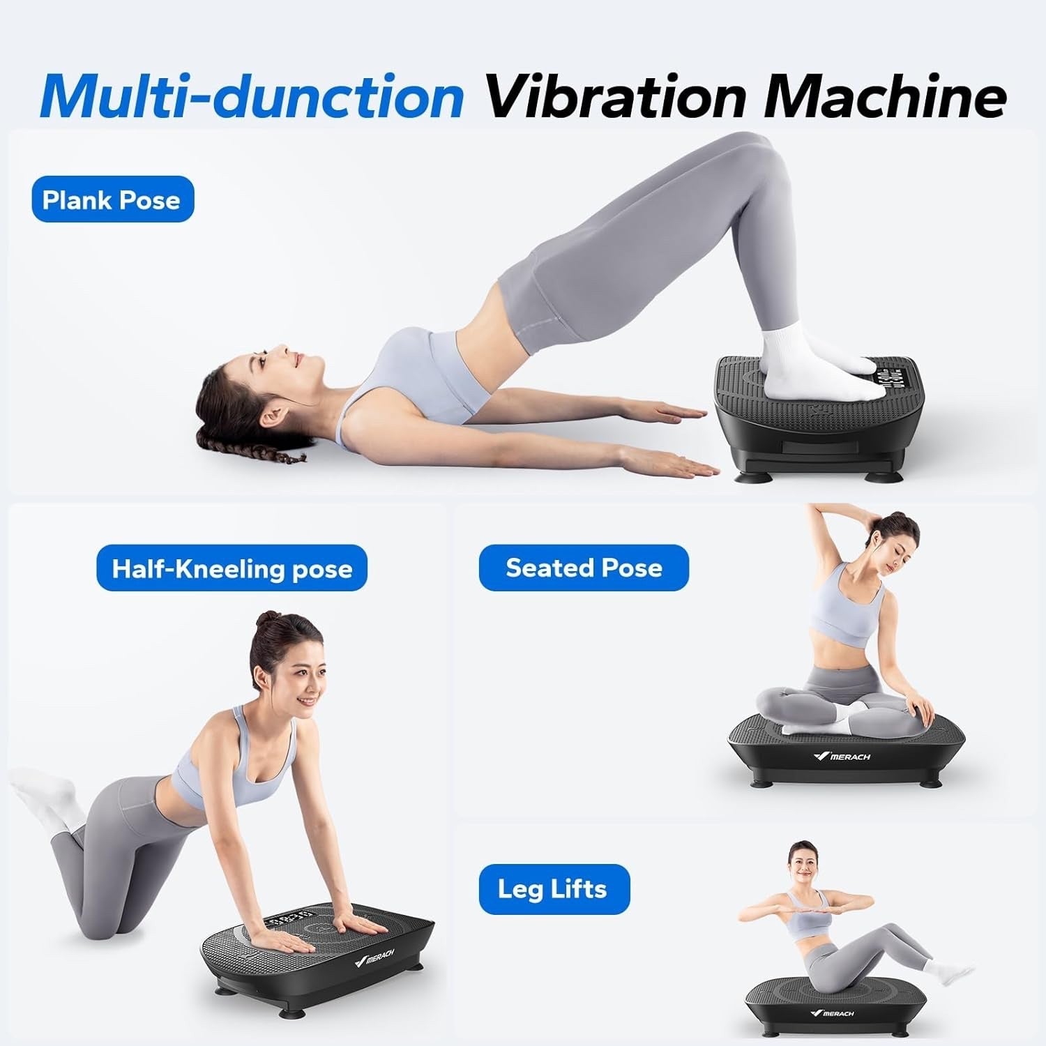 Vibration Plate Exercise Machine Whole Body Workout Weight Loss Fitness Bluetoot