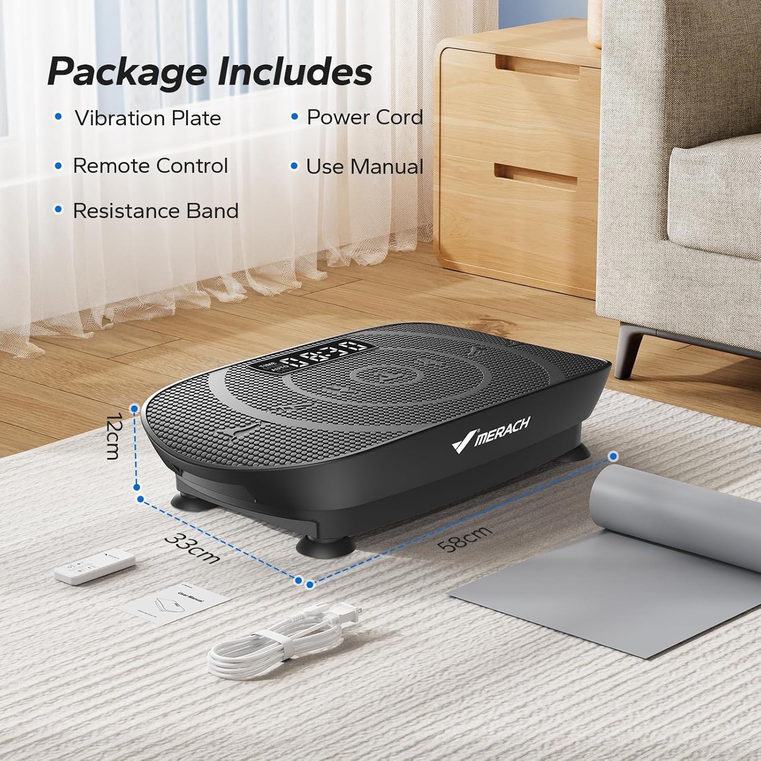 Vibration Plate Exercise Machine Whole Body Workout Weight Loss Fitness Bluetoot