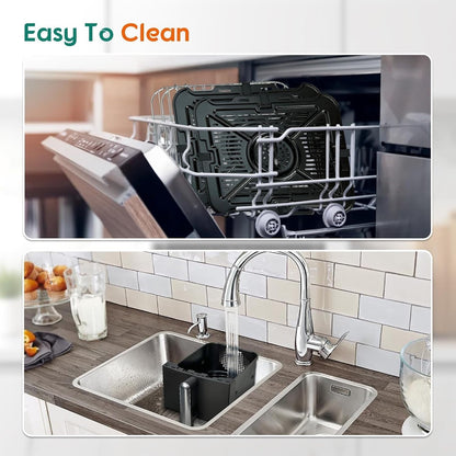 10L Dual Basket Air Fryer 2400W Double Drawer 9 in 1 Sync Match Family Size