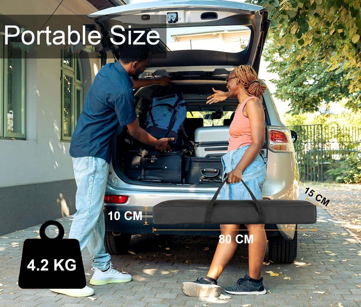 120 Inch Projector Screen Portable Outdoor Indoor 4K 16:9 Dual Tripod Stand HD