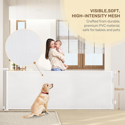 Extra Wide Retractable Stair Gate 300cm Baby Pet Safety Barrier Indoor
