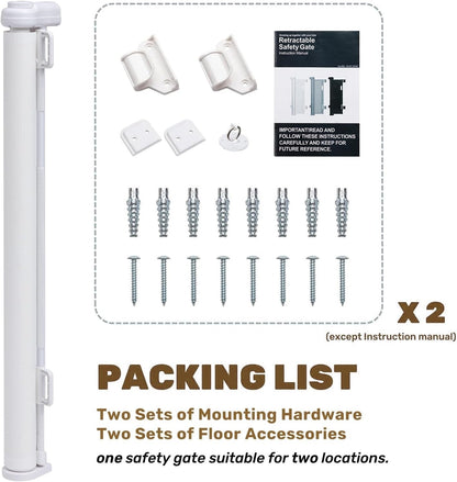 Extra Wide Retractable Stair Gate 300cm Baby Pet Safety Barrier Indoor