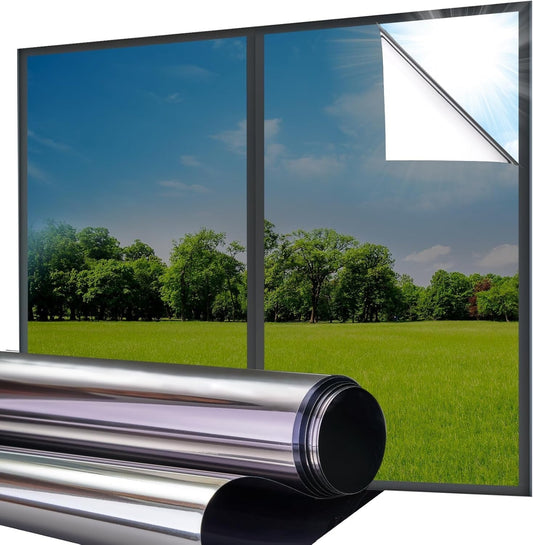 One Way Mirror Window Film Silver Reflective Privacy UV Heat Control LifeTree