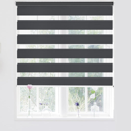 Day Night Zebra Roller Blind Dual Layer Light Filtering Window Shade Kokorona