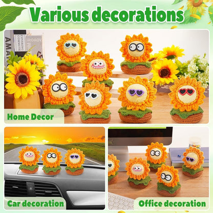 Crochet Kit Beginner Sunflower DIY Yarn Set Hooks Video Tutorial Craft Kit Wilshin