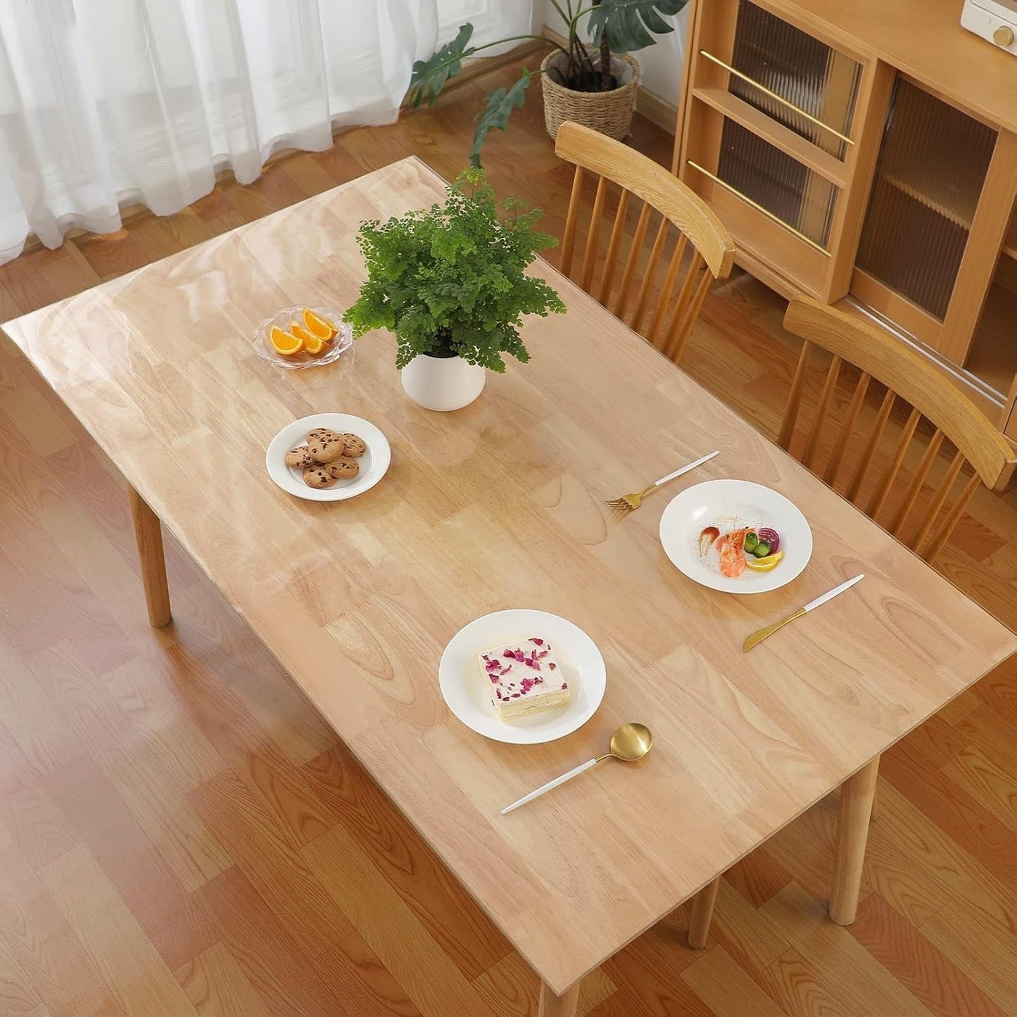 Clear Table Protector 2mm PVC Transparent Desk Pad Dining Table Cover Yanen