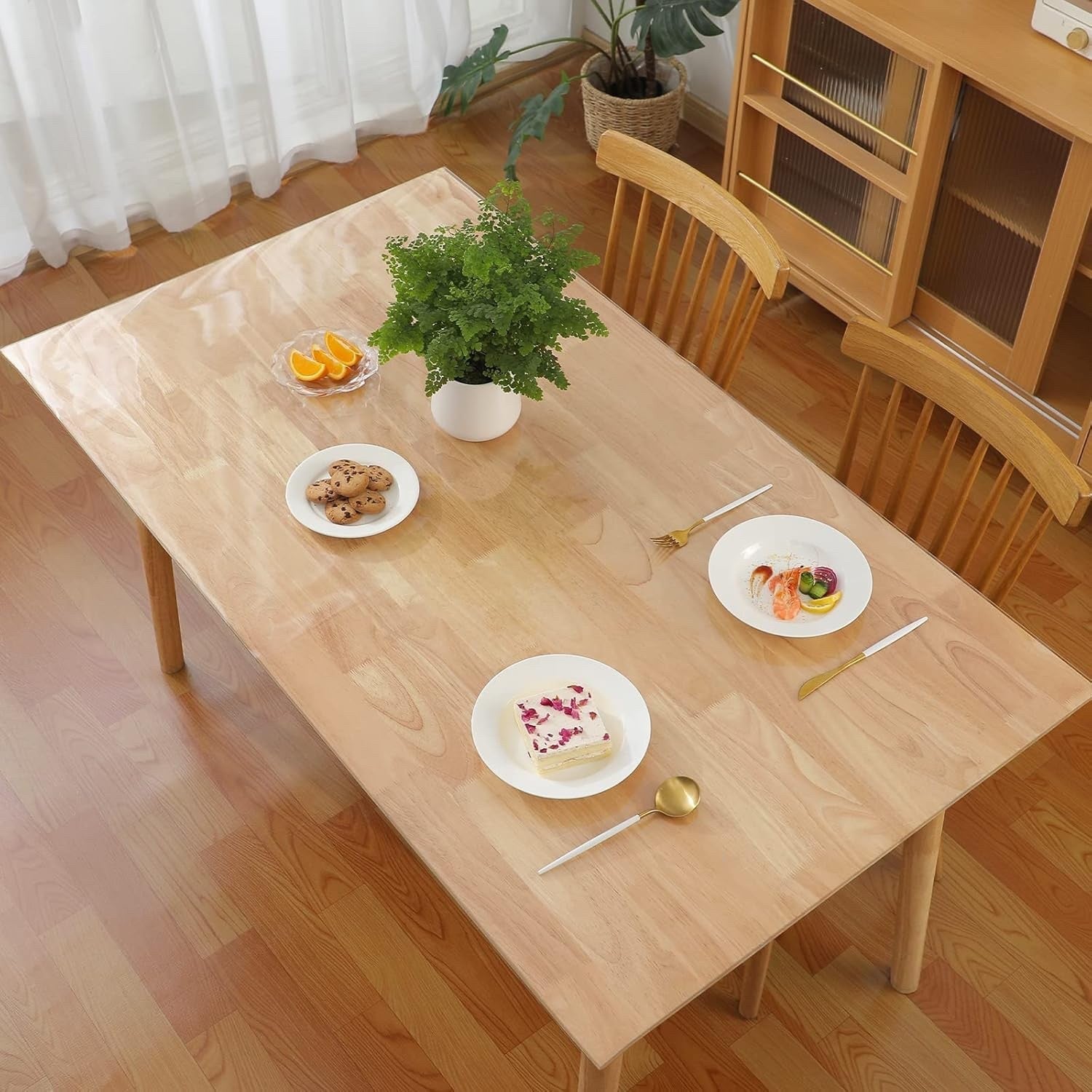 Clear Table Protector 2mm PVC Transparent Desk Pad Dining Table Cover Yanen