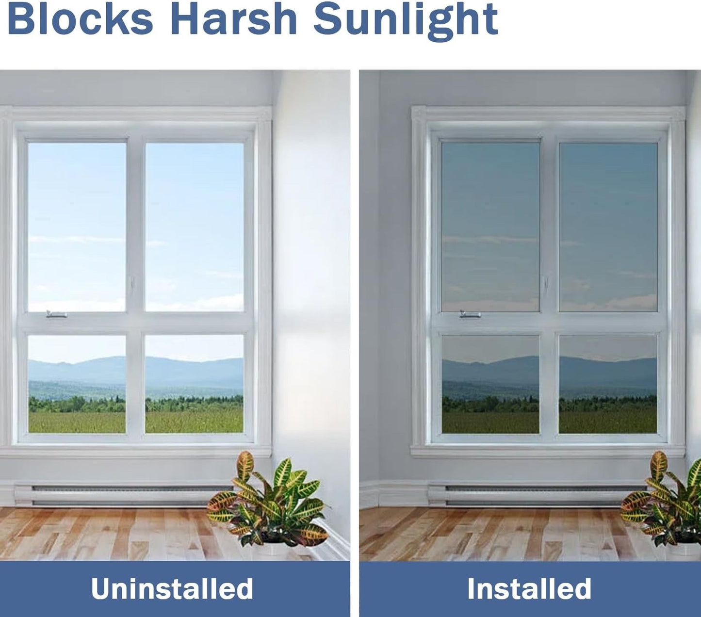 One Way Window Film Mirror Privacy UV Heat Reflective Black Silver Tinted RT Online Outlet Ltd