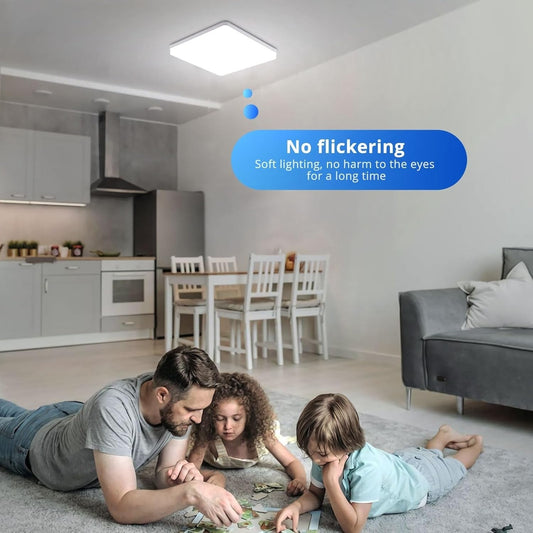 LED Ceiling Light 48W Square Flush Mount Daylight Modern Kitchen Room Combuh