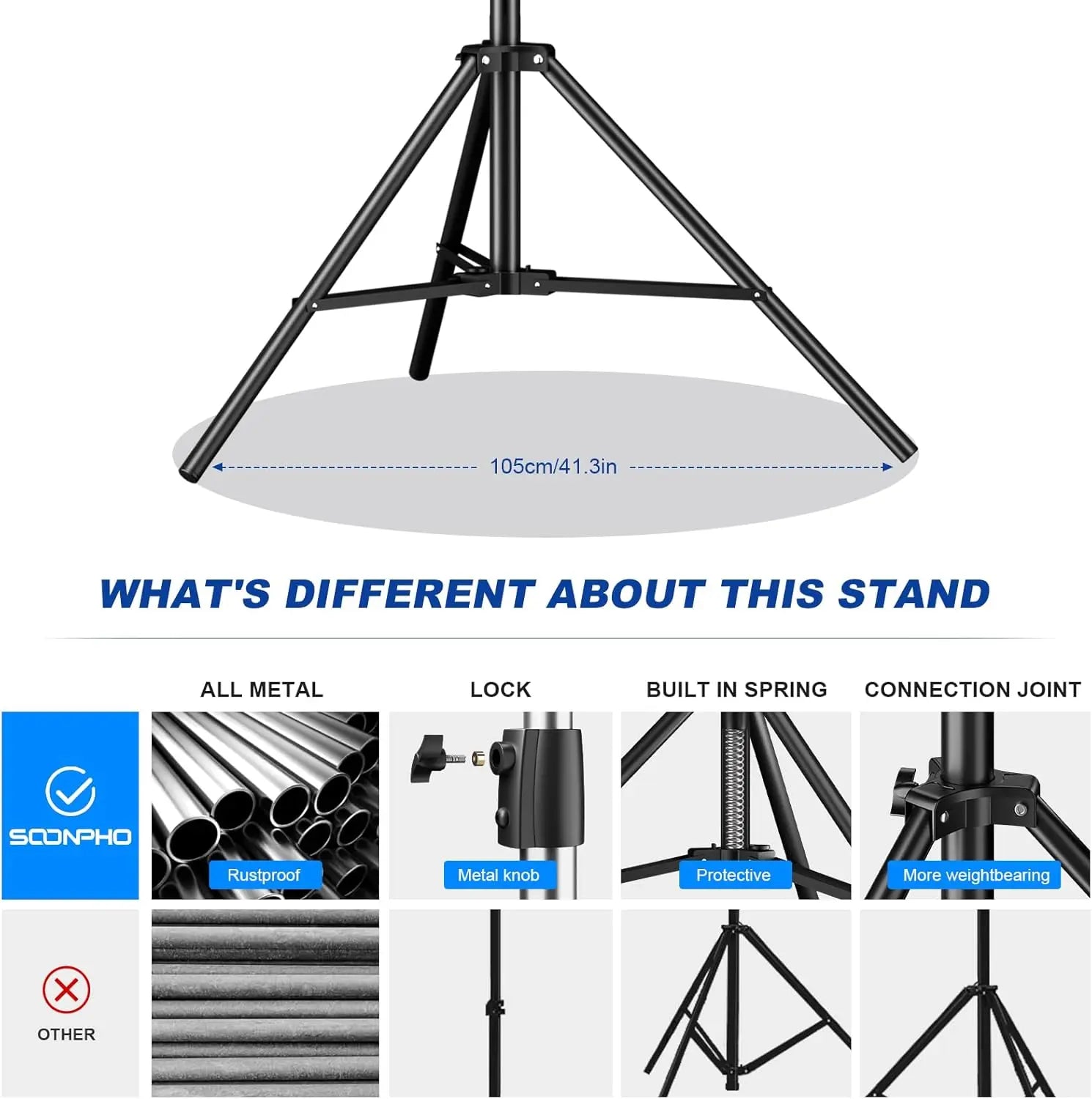 Soonpho Pro 400cm AIR Light Stand Aluminum Lamp Tripod Softbox Stand 4m 20kg - RT Online Outlet