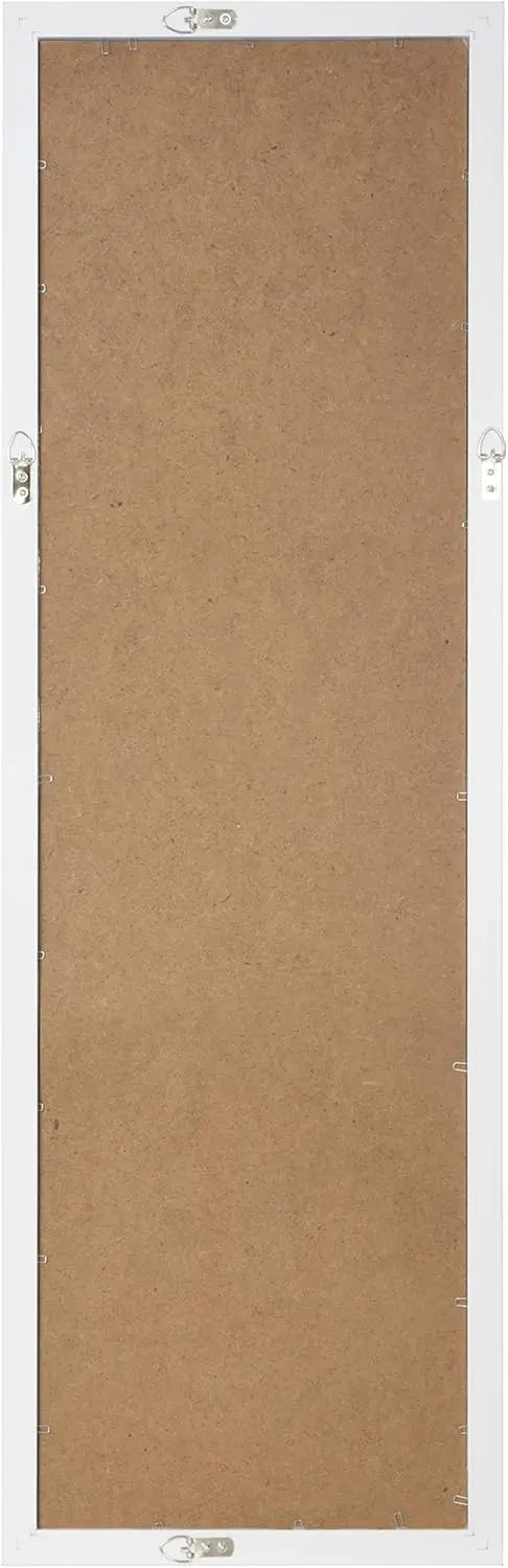 Home Selections Full Length Wooden Wall Mounted Mirror - White - 35x110cm - RT Online Outlet