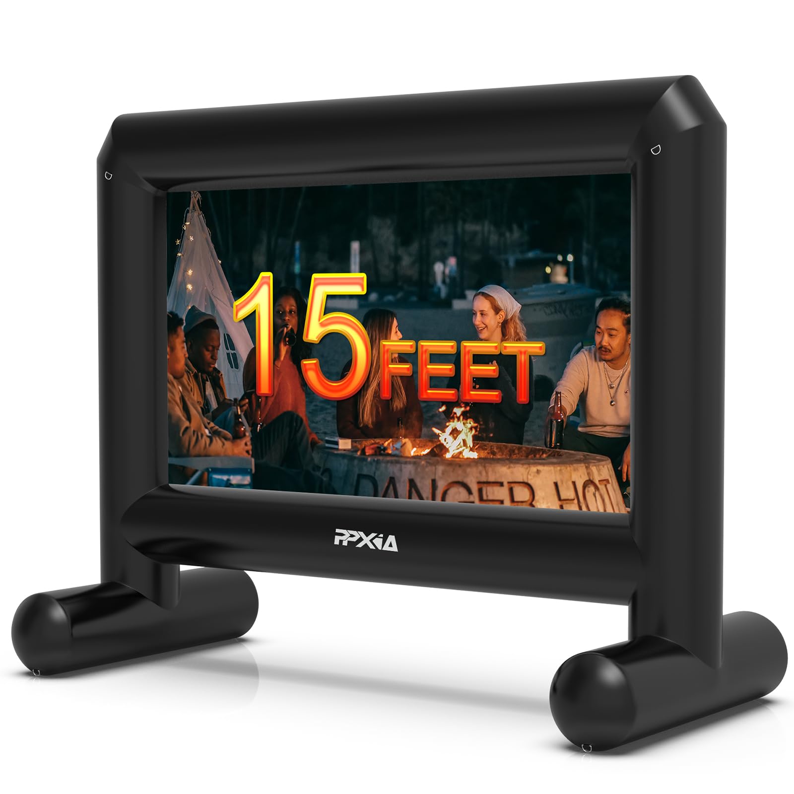 PPXIA 15ft Inflatable Outdoor Movie Screen with Air Blower & Storage Bag