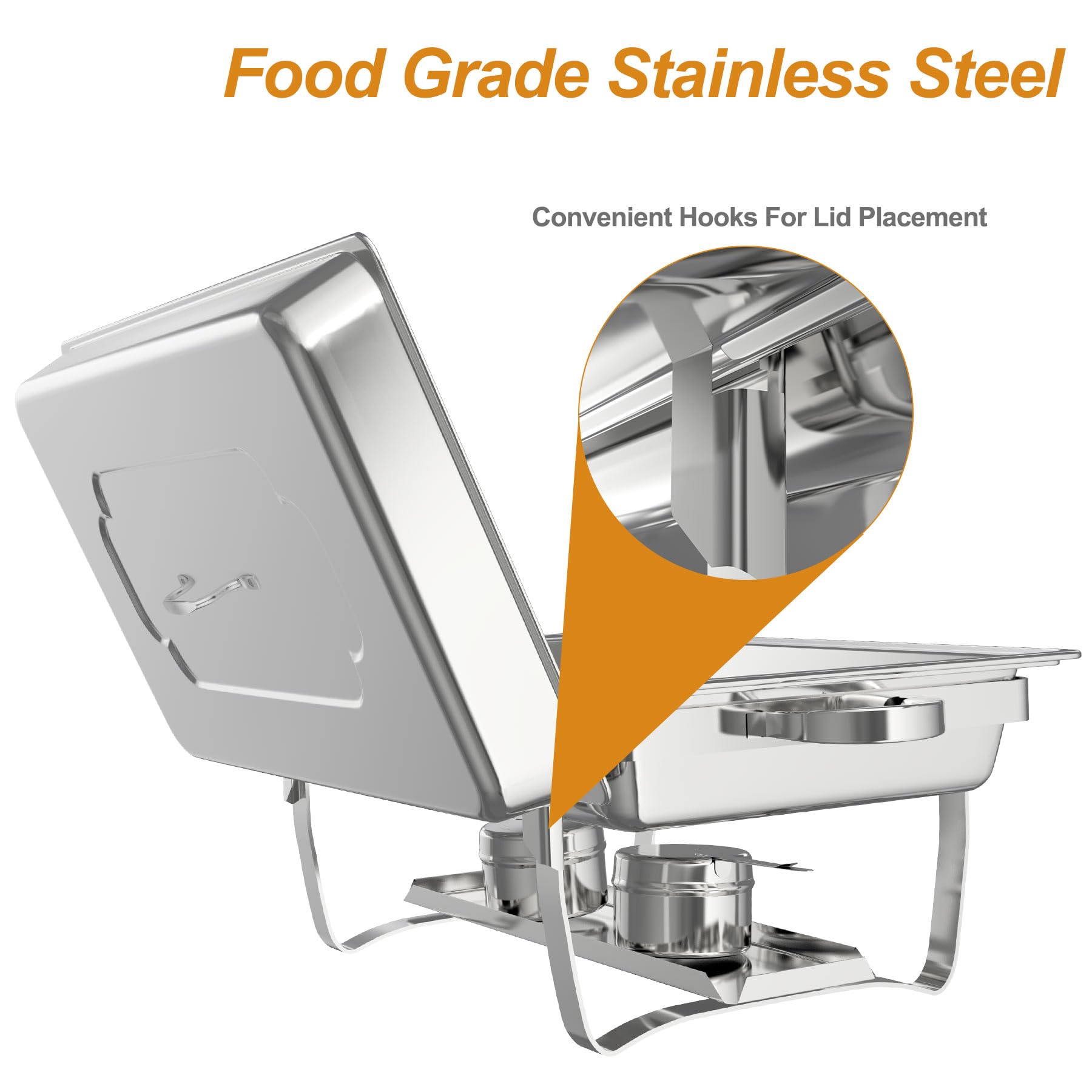 2x 9L Stainless Steel Chafing Dish Buffet Set Food Warmer for Catering & Parties